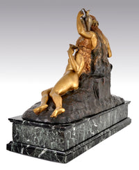 Antique French Art Deco Neo-Classical Bronze Figural Group, Joseph Descomps (1872-1948), Circa 1930