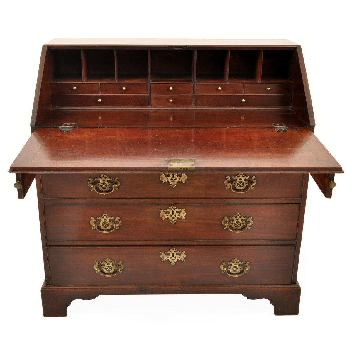 Antique American George III Mahogany Country Chippendale Bureau / Secretary Desk, circa 1760