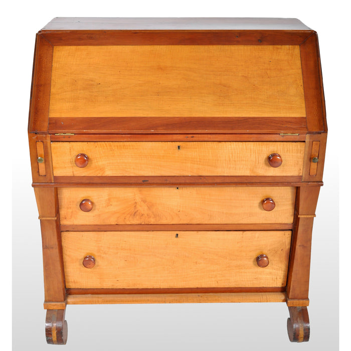 Antique American Pre-Civil War Maple Bureau / Desk, circa 1840
