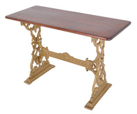 Antique Victorian Mahogany and Cast Iron Pub Table, circa 1870