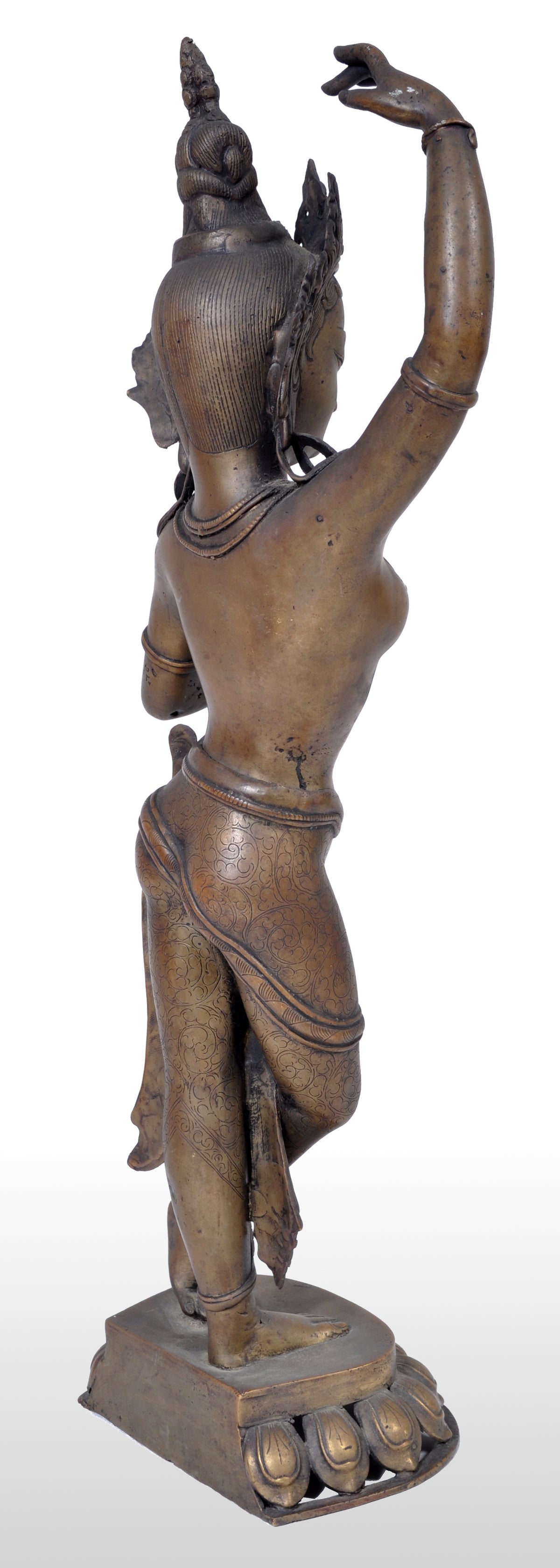 Antique Early 19th Century Indian Bronze Figure of Lakshmi, circa 1800