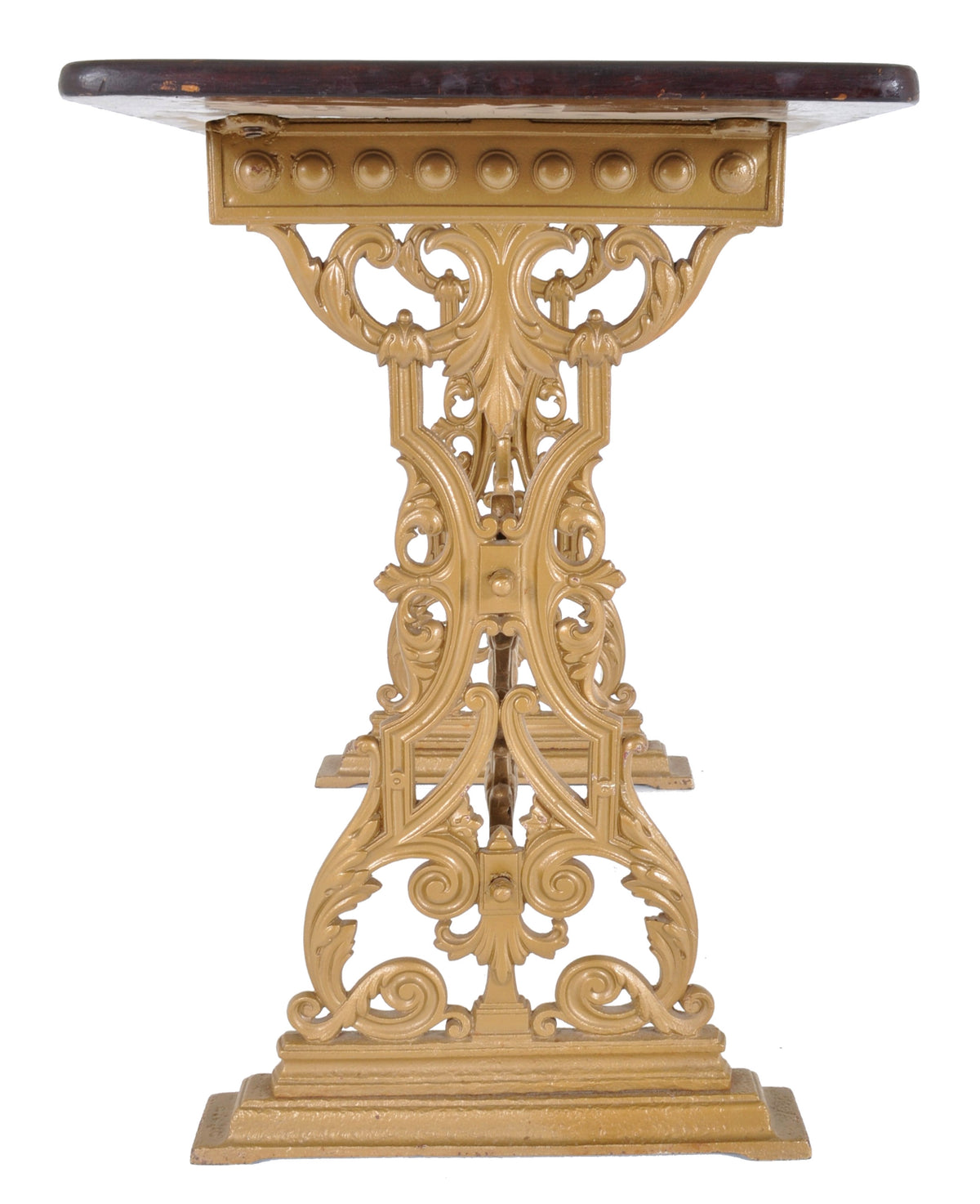Antique Victorian Mahogany and Cast Iron Pub Table, circa 1870