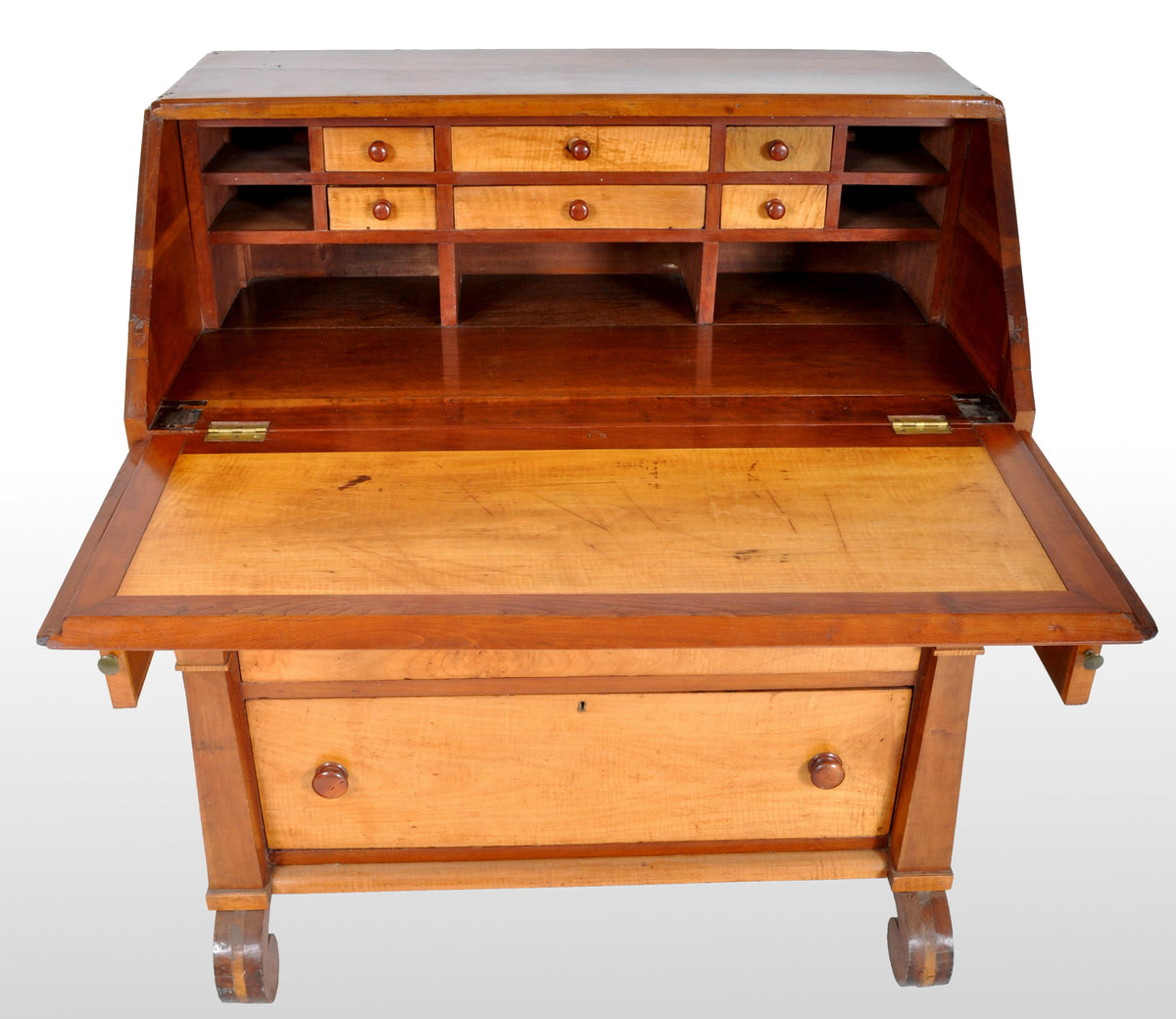 Antique American Pre-Civil War Maple Bureau / Desk, circa 1840