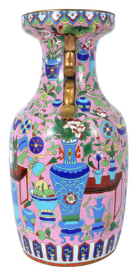 Large Antique Chinese 'Hundred Treasures' Cloisonne Vase, Republic Period, circa 1920