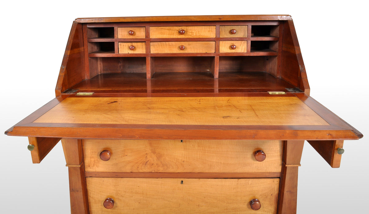 Antique American Pre-Civil War Maple Bureau / Desk, circa 1840
