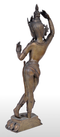 Antique Early 19th Century Indian Bronze Figure of Lakshmi, circa 1800