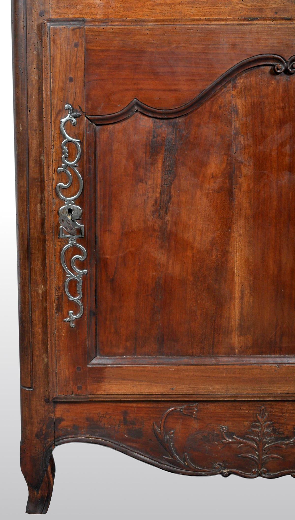 Antique French Provincial Louis XV Fruitwood Bonnetiere / Armoire / Cabinet, circa 1770