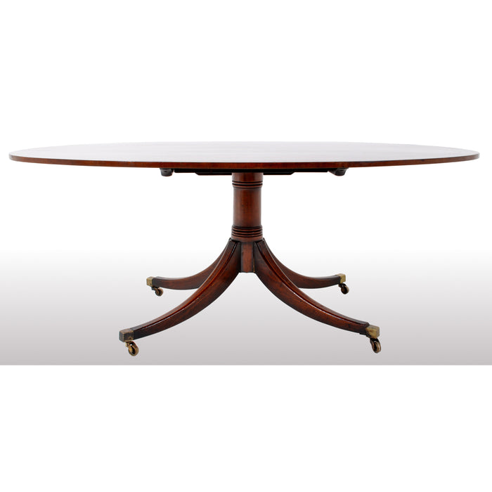 Antique Georgian Inlaid Mahogany Tilt Top Pedestal Breakfast / Dining Table, circa 1790