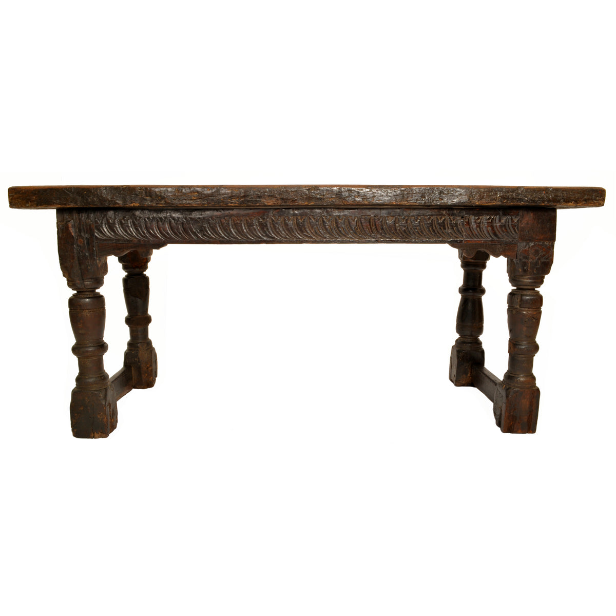 Antique 16th Century Elizabethan Tudor Carved Oak Dining / Refectory Table, circa 1550