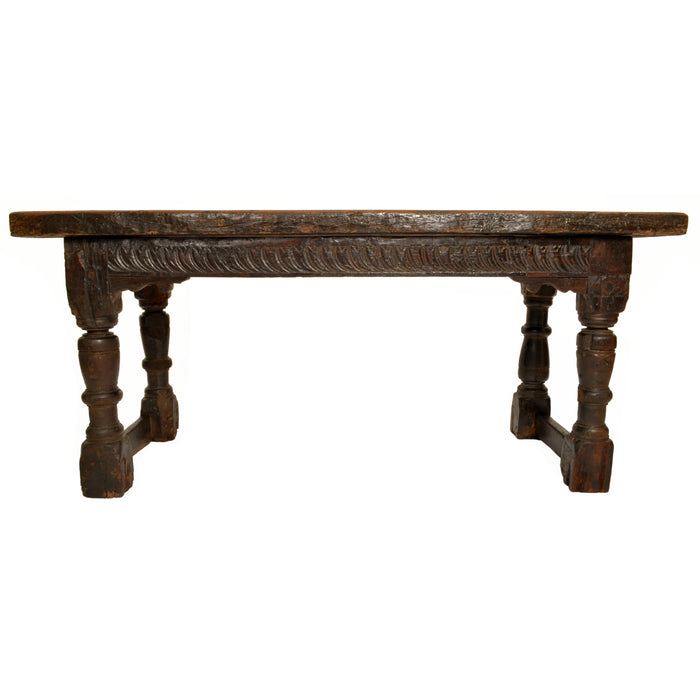 Antique 16th Century Elizabethan Tudor Carved Oak Dining / Refectory Table, circa 1550