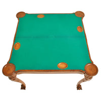 Antique 19th Century Georgian Chippendale Carved Walnut Card / Games Table, circa 1890