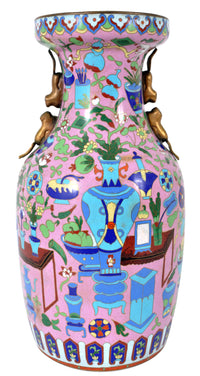 Large Antique Chinese 'Hundred Treasures' Cloisonne Vase, Republic Period, circa 1920