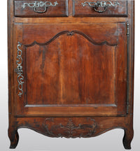 Antique French Provincial Louis XV Fruitwood Bonnetiere / Armoire / Cabinet, circa 1770