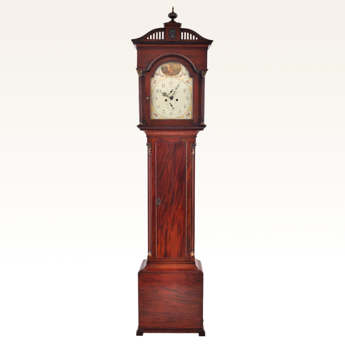 Antique English George III Mahogany 8-Day Longcase/Grandfather Clock by Clement Gowland of Sunderland, Circa 1790
