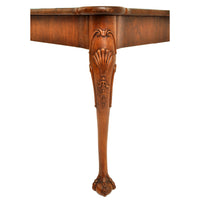 Antique 19th Century Georgian Chippendale Carved Walnut Card / Games Table, circa 1890