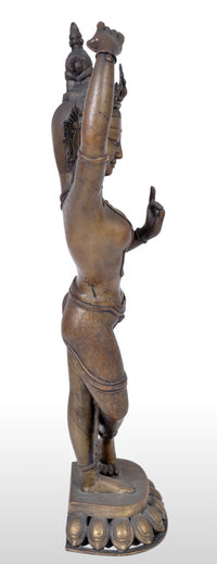 Antique Early 19th Century Indian Bronze Figure of Lakshmi, circa 1800