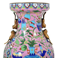 Large Antique Chinese 'Hundred Treasures' Cloisonne Vase, Republic Period, circa 1920