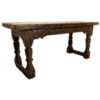 Antique 16th Century Elizabethan Tudor Carved Oak Dining / Refectory Table, circa 1550