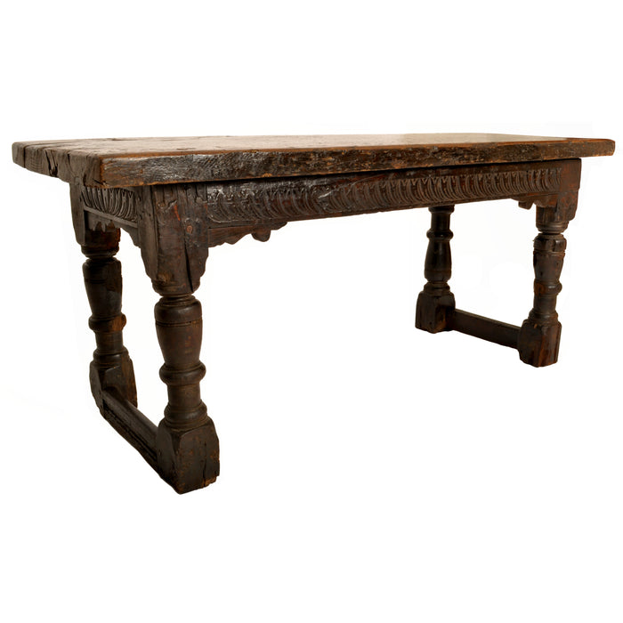 Antique 16th Century Elizabethan Tudor Carved Oak Dining / Refectory Table, circa 1550