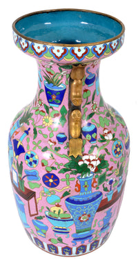 Large Antique Chinese 'Hundred Treasures' Cloisonne Vase, Republic Period, circa 1920