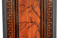 Antique American Aesthetic Movement Painted Corner Cabinet, signed, circa 1875