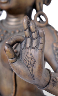 Antique Early 19th Century Indian Bronze Figure of Lakshmi, circa 1800