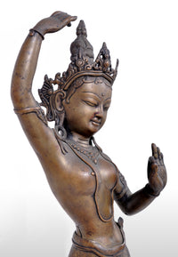 Antique Early 19th Century Indian Bronze Figure of Lakshmi, circa 1800