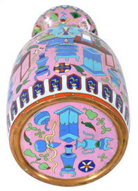 Large Antique Chinese 'Hundred Treasures' Cloisonne Vase, Republic Period, circa 1920