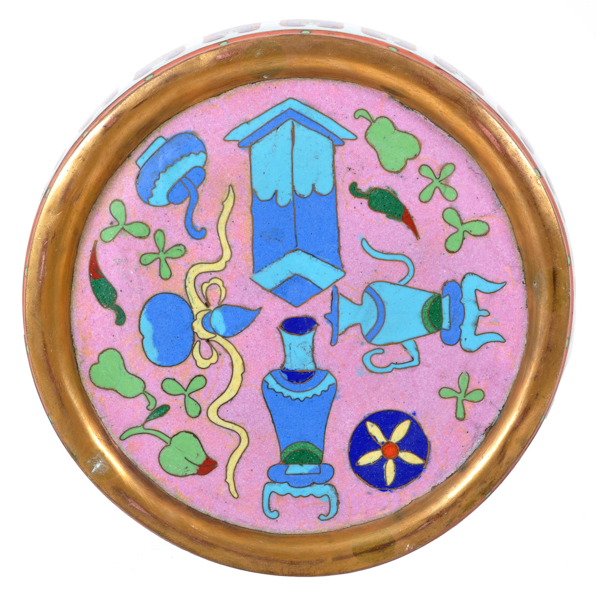 Large Antique Chinese 'Hundred Treasures' Cloisonne Vase, Republic Period, circa 1920