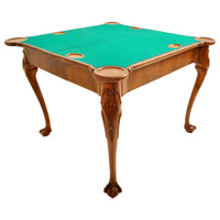 Antique 19th Century Georgian Chippendale Carved Walnut Card / Games Table, circa 1890