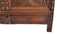 Antique 18th Century English Carved Oak William & Mary Mule Chest / Coffer, Circa 1720