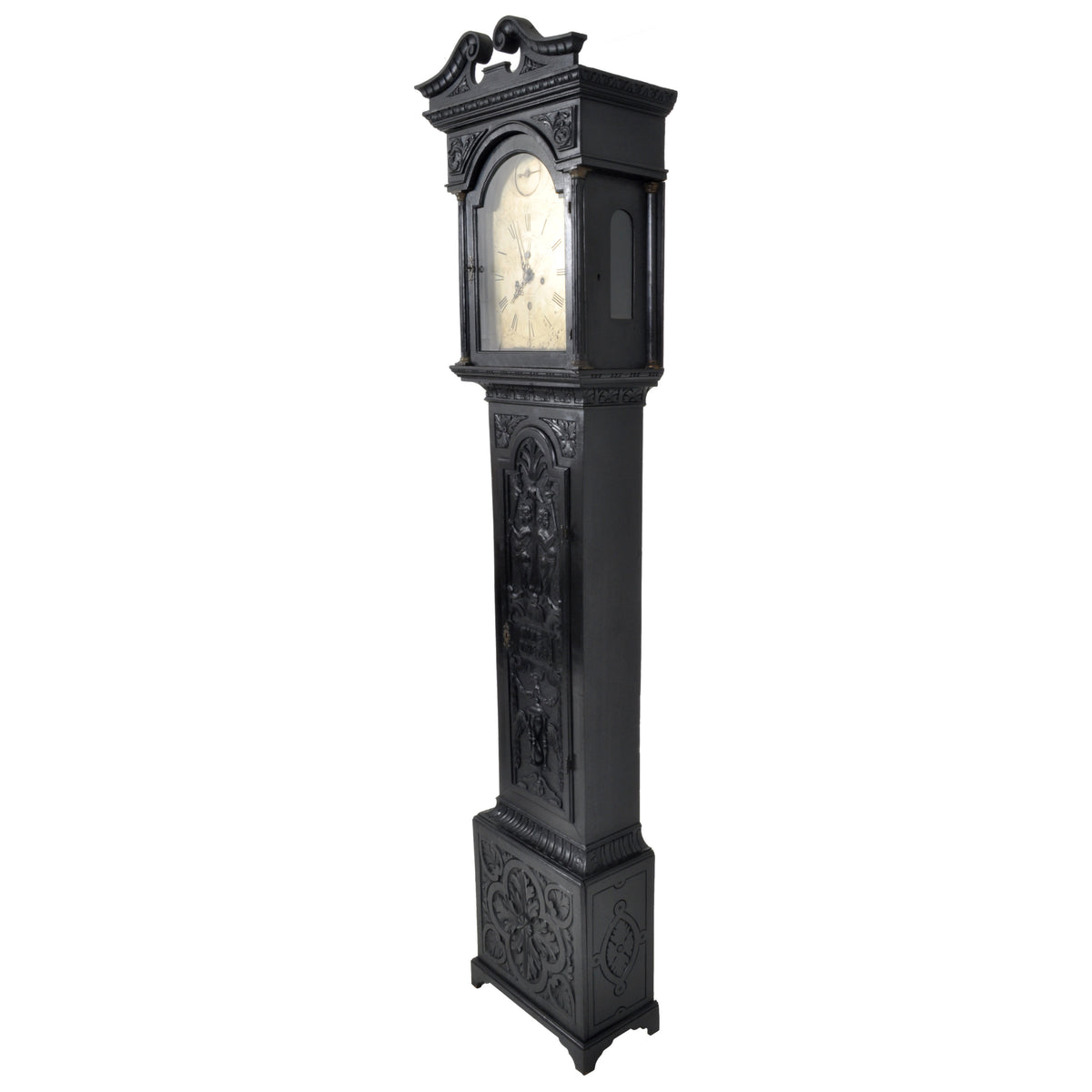 Antique Georgian Scottish Oak Longcase 8-Day Clock by John Steil of Edinburgh, circa 1745