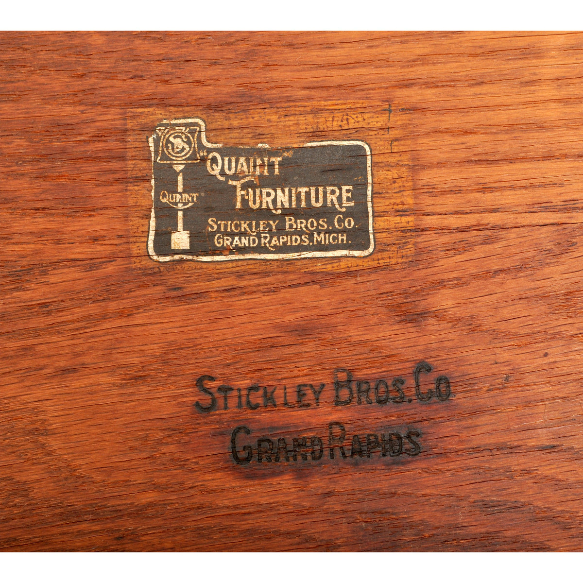 Antique Stickley Brothers Mission Oak Writing Desk / Library Table, circa 1905