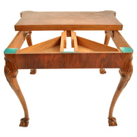 Antique 19th Century Georgian Chippendale Carved Walnut Card / Games Table, circa 1890