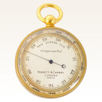 19th Century Pocket Barometer by Negretti & Zambra of London, circa 1880