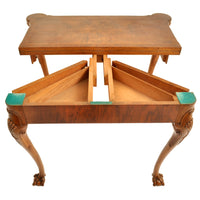 Antique 19th Century Georgian Chippendale Carved Walnut Card / Games Table, circa 1890