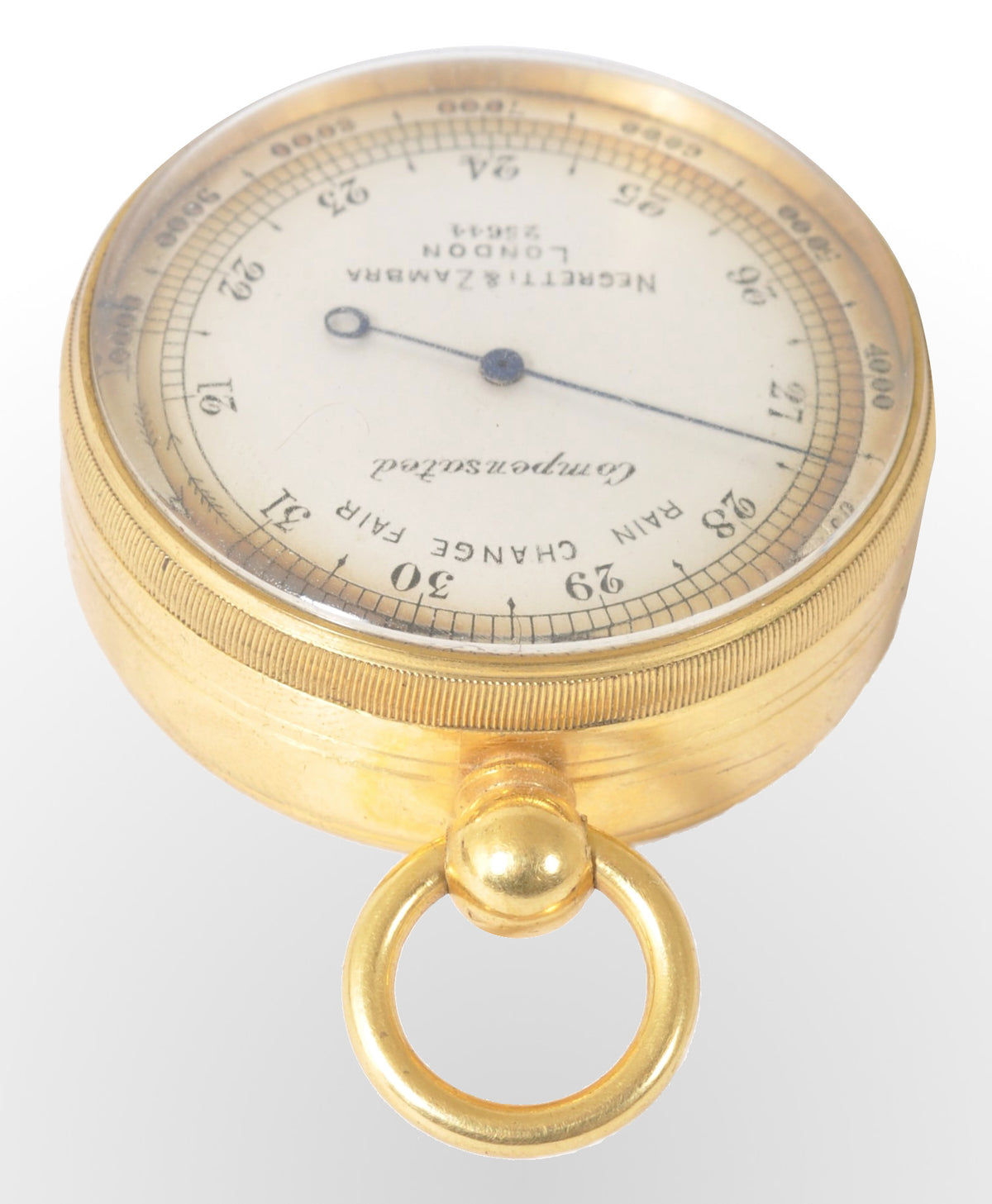 19th Century Pocket Barometer by Negretti & Zambra of London, circa 1880
