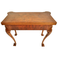 Antique 19th Century Georgian Chippendale Carved Walnut Card / Games Table, circa 1890