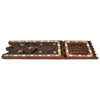 Antique 19th Century Islamic Carved Arabesque Syrian Ottoman Inlaid Qur'an Koran Stand, circa 1850