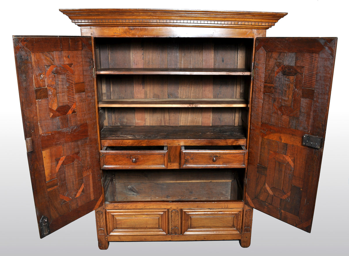 Antique French Provincial Walnut Armoire / Cabinet, circa 1750
