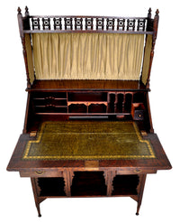 Liberty & Co Arts & Crafts Anglo Moorish Medina Oak Bureau / Desk, L F Wyburd, circa 1900