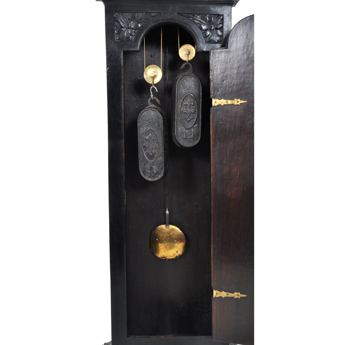 Antique Georgian Scottish Oak Longcase 8-Day Clock by John Steil of Edinburgh, circa 1745