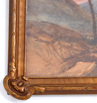 Antique Scottish Impressionist Watercolor Landscape Painting of Dunbartonshire by Alexander Kellock Brown (Scotland, 1849-1922), 1881
