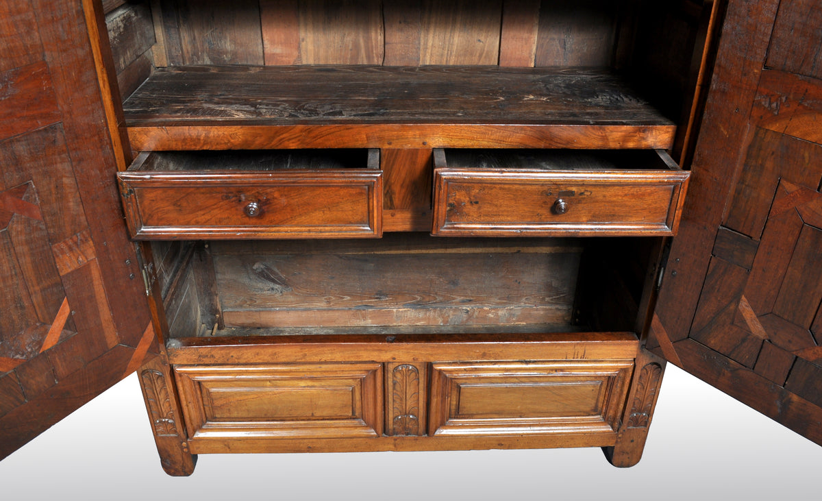 Antique French Provincial Walnut Armoire / Cabinet, circa 1750