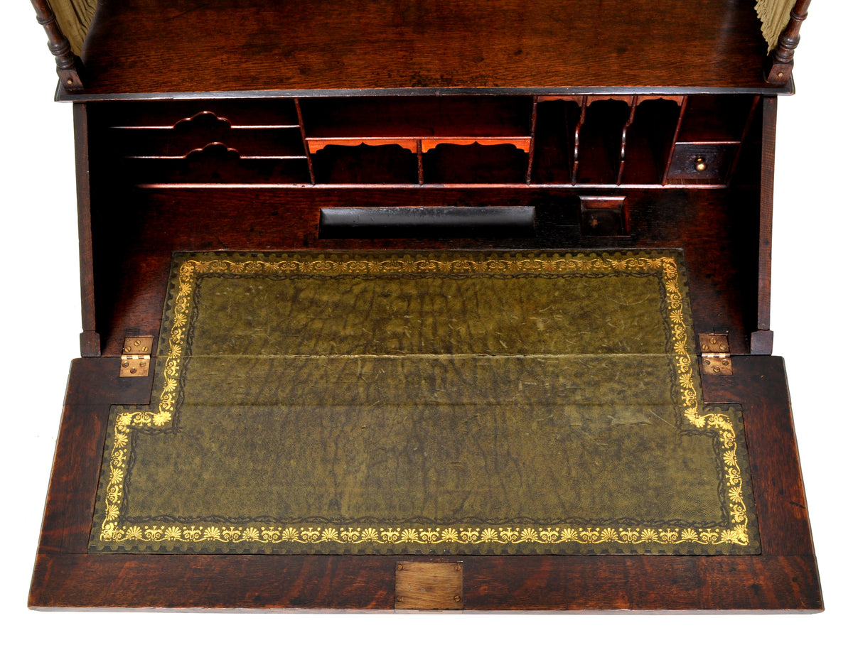 Liberty & Co Arts & Crafts Anglo Moorish Medina Oak Bureau / Desk, L F Wyburd, circa 1900