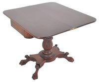 Antique American Late Federal/Empire Mahogany Fold-Over Tea/Games/Card Table, Circa 1830