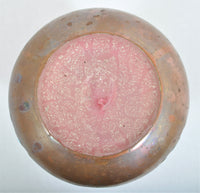 Antique Arts & Crafts Glass Vase with Metal Mounts, Frederic Carder, Circa 1905