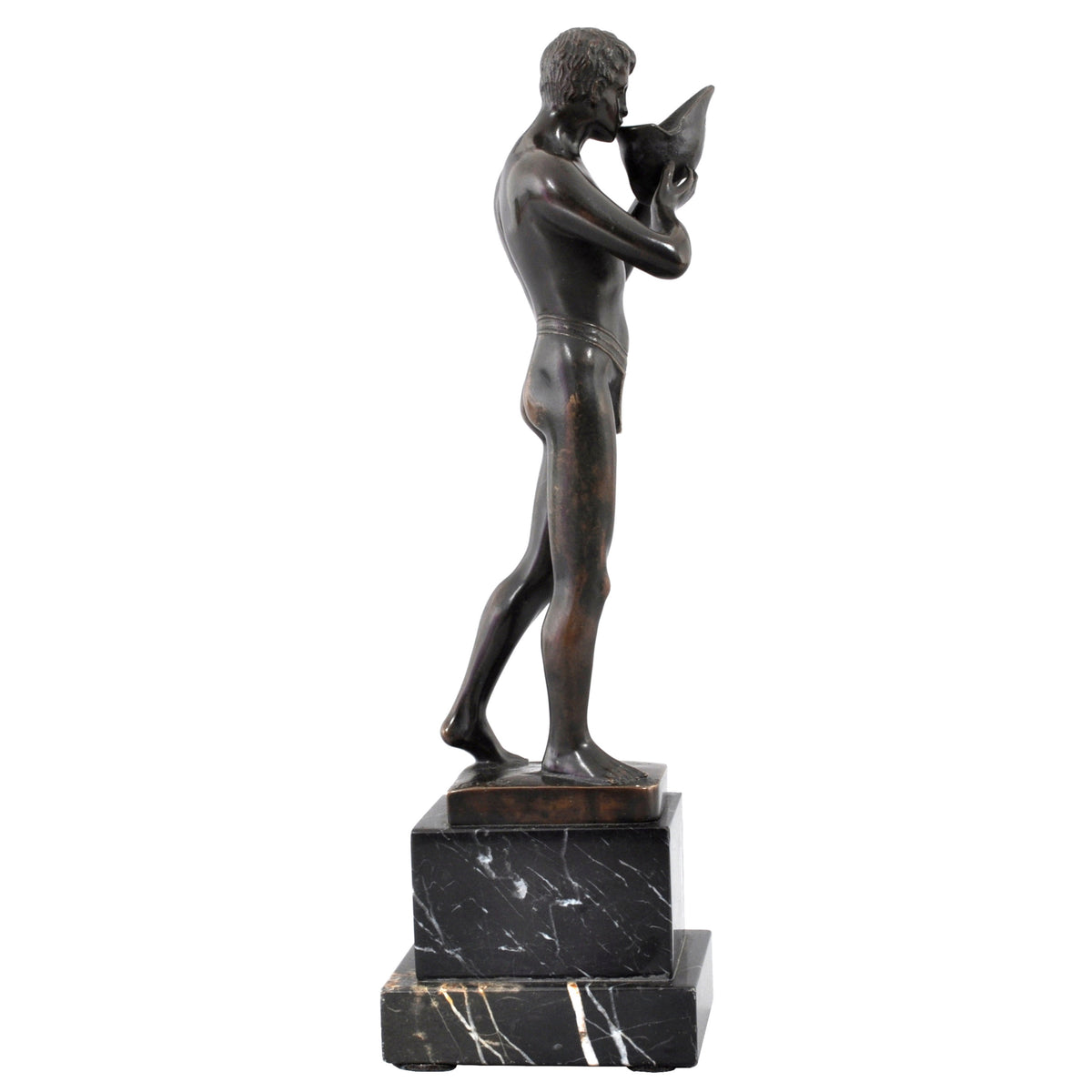 Antique Neoclassical Bronze Male Figure by Ernst Beck (1879-1941), Circa 1910