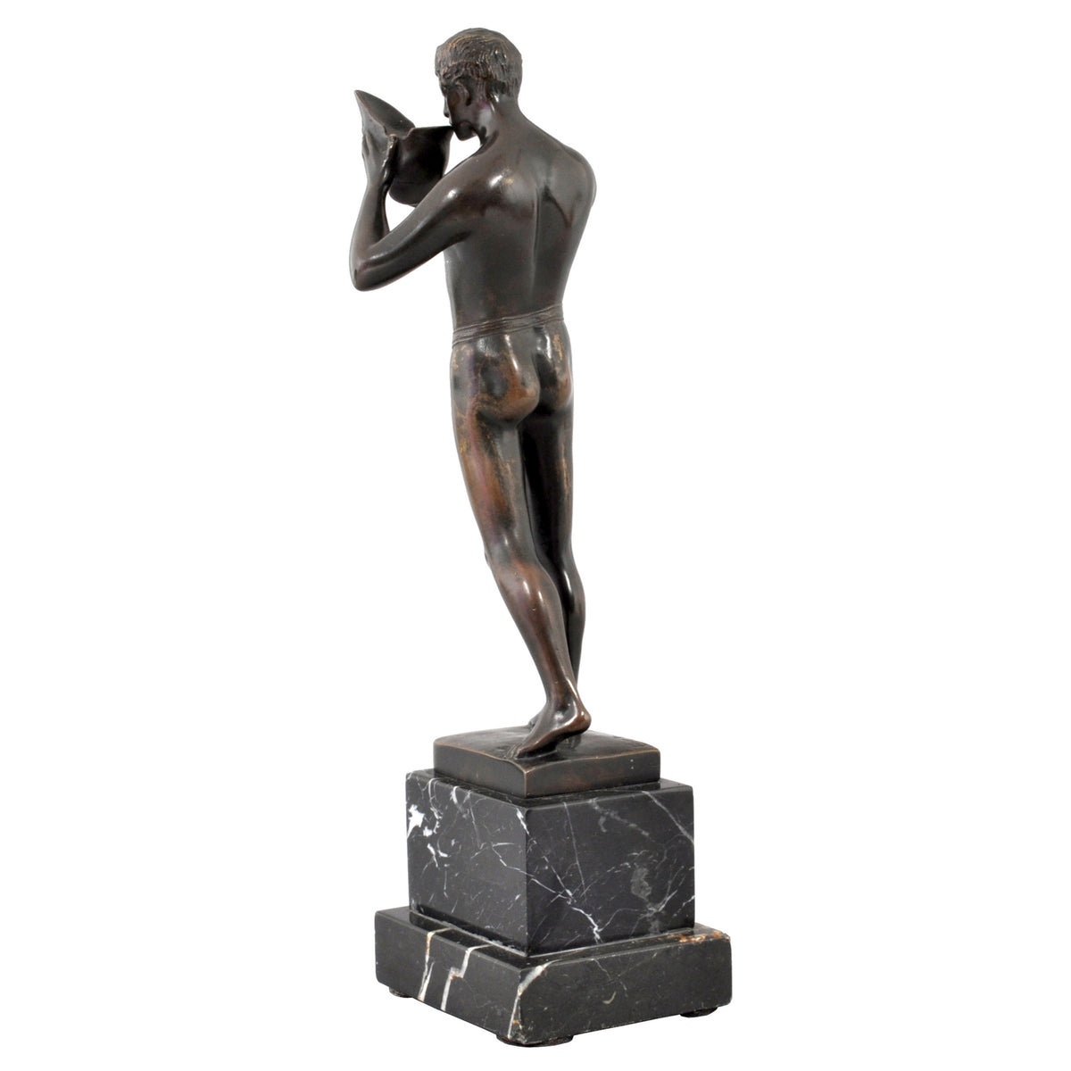 Antique Neoclassical Bronze Male Figure by Ernst Beck (1879-1941), Circa 1910