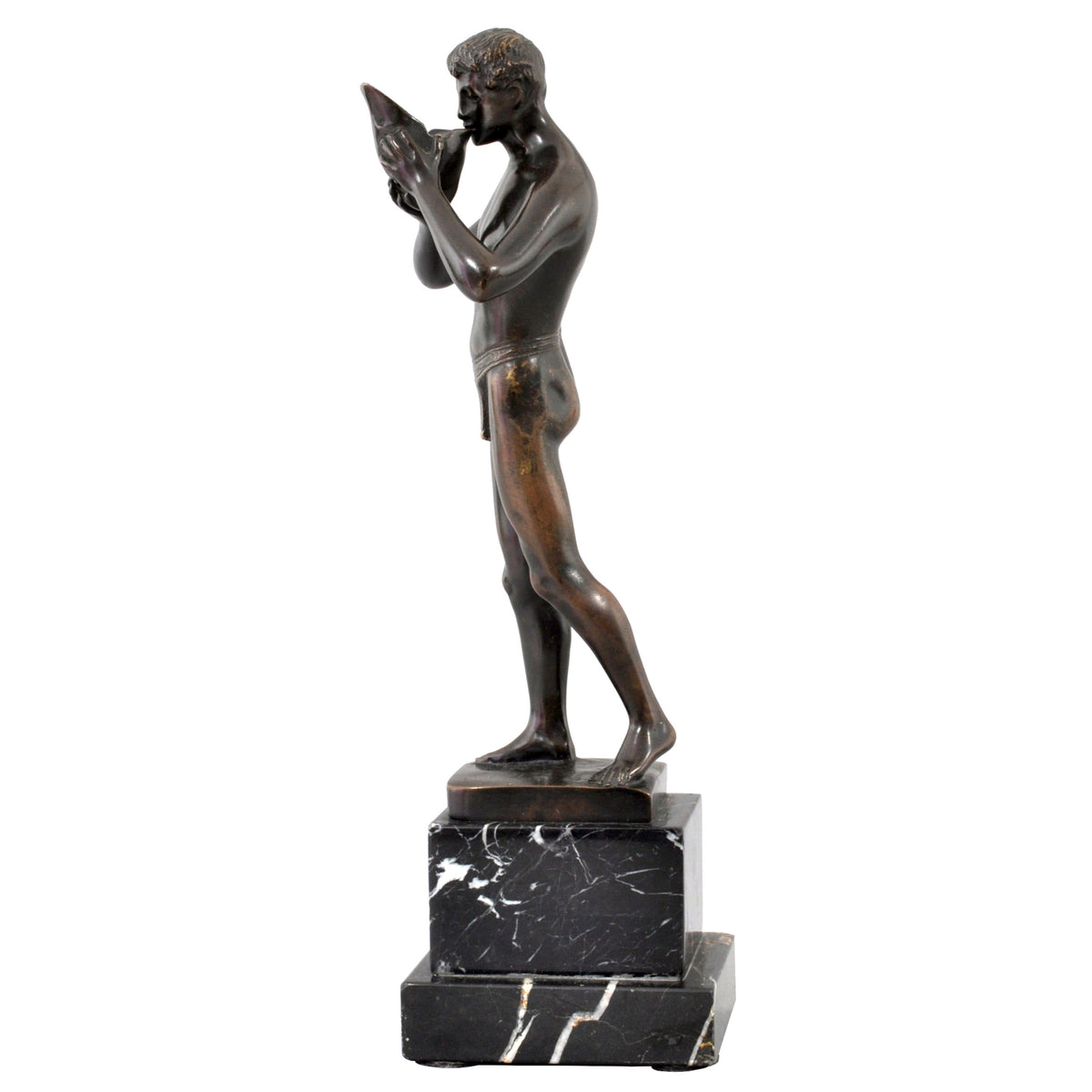 Antique Neoclassical Bronze Male Figure by Ernst Beck (1879-1941), Circa 1910